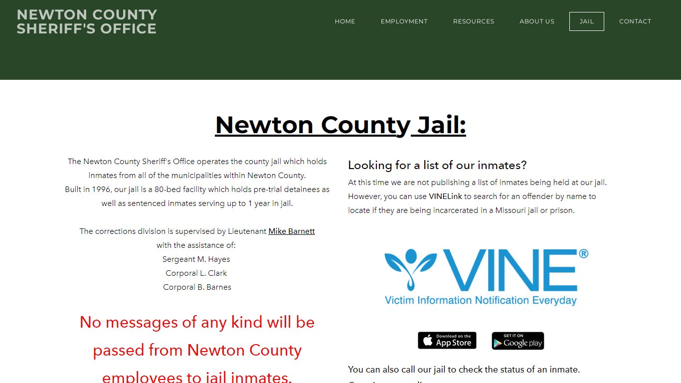 NCSO Jail - Newton County Sheriff's Office